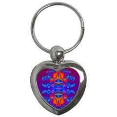 Abstract Reflections Key Chain (heart) by icarusismartdesigns