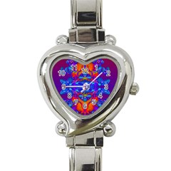 Abstract Reflections Heart Italian Charm Watch  by icarusismartdesigns