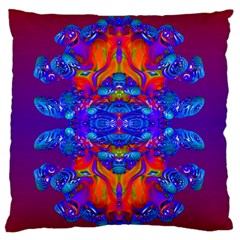 Abstract Reflections Large Flano Cushion Case (one Side) by icarusismartdesigns