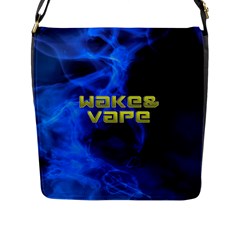 Wake&vape Blue Smoke  Flap Closure Messenger Bag (large) by OCDesignss