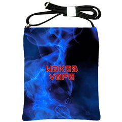 Wake&vape Blue Smoke  Shoulder Sling Bag by OCDesignss