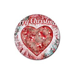 Vintage Colorful Merry Christmas Design Drink Coasters 4 Pack (round) by dflcprints