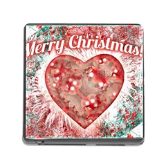 Vintage Colorful Merry Christmas Design Memory Card Reader With Storage (square) by dflcprints