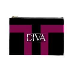 Pink Diva  Cosmetic Bag (large)