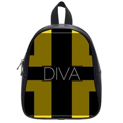 Diva Yellow Black  School Bag (small) by OCDesignss