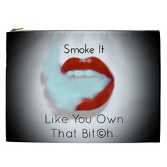 Smoke It Blk&white Lips  Cosmetic Bag (xxl) by OCDesignss