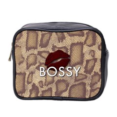 Bossy Snake Texture  Mini Travel Toiletry Bag (two Sides) by OCDesignss