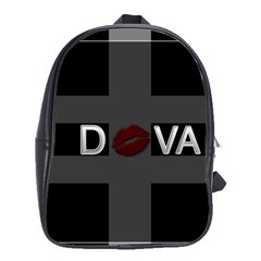 Diva Lips Bold School Bag (large) by OCDesignss