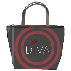 Diva Lips Pattern  Bucket Handbag by OCDesignss