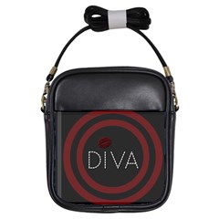 Diva Lips Pattern  Girl s Sling Bag by OCDesignss