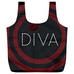 Diva Lips Pattern  Reusable Bag (xl) by OCDesignss