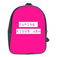 Vaping Kicks Ash Pink  School Bag (xl) by OCDesignss