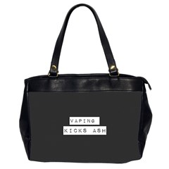 Vaping Kicks Ash Blk&wht  Oversize Office Handbag (two Sides) by OCDesignss