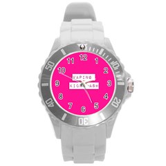 Vaping Kicks Ash Pink  Plastic Sport Watch (large) by OCDesignss