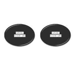 Vaping Kicks Ash Blk&wht  Cufflinks (oval)