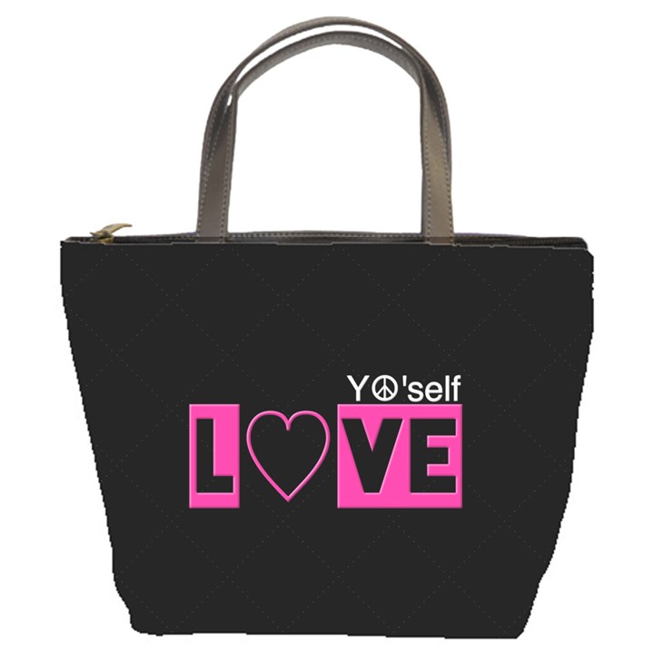 Love Yo self  Bucket Handbag