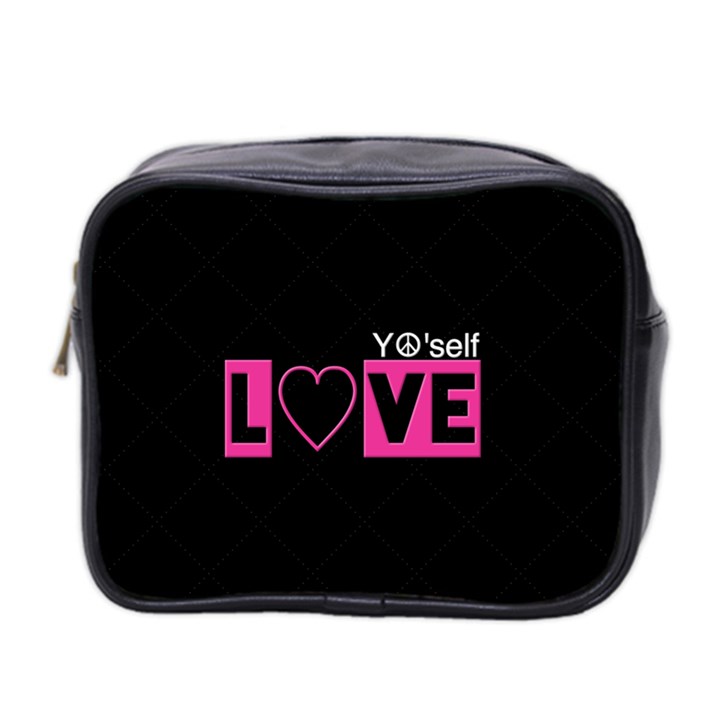 Love Yo self  Mini Travel Toiletry Bag (Two Sides)