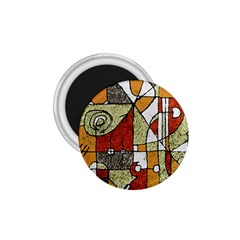 Multicolored Abstract Tribal Print 1 75  Button Magnet by dflcprints