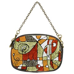 Multicolored Abstract Tribal Print Chain Purse (two Sided)  by dflcprints