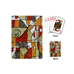Multicolored Abstract Tribal Print Playing Cards (mini) by dflcprints