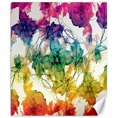Multicolored Floral Swirls Decorative Design Canvas 20  X 24  (unframed) by dflcprints