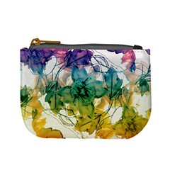 Multicolored Floral Swirls Decorative Design Coin Change Purse by dflcprints