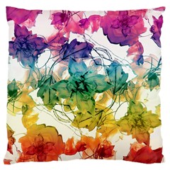 Multicolored Floral Swirls Decorative Design Large Cushion Case (two Sided)  by dflcprints