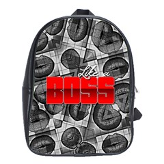 Like A Boss Sassy Lips  School Bag (large) by OCDesignss