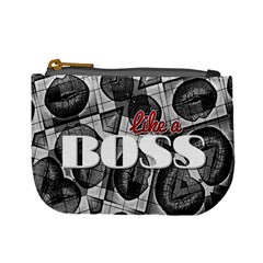 Like A Boss Blk&wht Coin Change Purse by OCDesignss