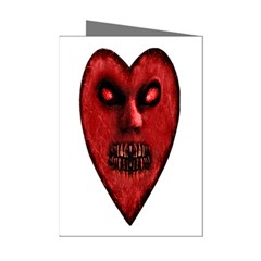 Evil Heart Shaped Dark Monster  Mini Greeting Card (8 Pack) by dflcprints