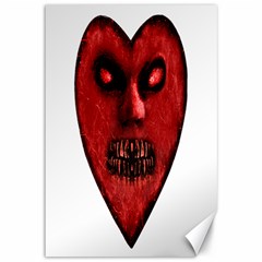 Evil Heart Shaped Dark Monster  Canvas 12  X 18  (unframed) by dflcprints