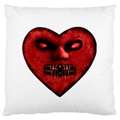 Evil Heart Shaped Dark Monster  Large Flano Cushion Case (two Sides) by dflcprints