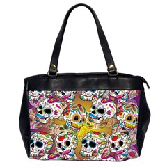 Sugar Skulls Oversize Office Handbag (two Sides) by UniqueandCustomGifts