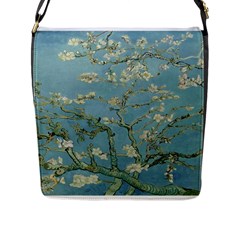 Vincent Van Gogh, Almond Blossom Flap Closure Messenger Bag (large) by Oldmasters