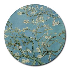 Vincent Van Gogh, Almond Blossom 8  Mouse Pad (round) by Oldmasters