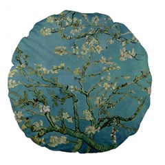 Vincent Van Gogh, Almond Blossom Large Flano Round Cushion  by Oldmasters