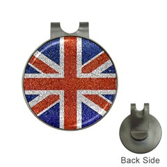 England Flag Grunge Style Print Hat Clip With Golf Ball Marker by dflcprints