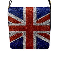 England Flag Grunge Style Print Flap Closure Messenger Bag (large) by dflcprints