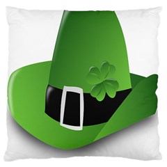 Irish Shamrock Hat152049 640 Large Cushion Case (two Sided)  by Colorfulart23