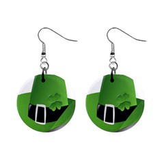 Irish Shamrock Hat152049 640 Mini Button Earrings by Colorfulart23