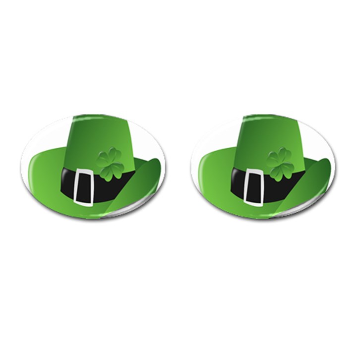 Irish Shamrock Hat152049 640 Cufflinks (Oval)