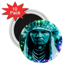 Magical Indian Chief 2 25  Button Magnet (10 Pack) by icarusismartdesigns