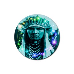 Magical Indian Chief Drink Coasters 4 Pack (round) by icarusismartdesigns