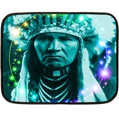 Magical Indian Chief Mini Fleece Blanket (two Sided) by icarusismartdesigns