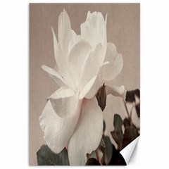 White Rose Vintage Style Photo In Ocher Colors Canvas 12  X 18  (unframed) by dflcprints