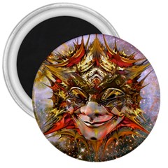 Star Clown 3  Button Magnet by icarusismartdesigns