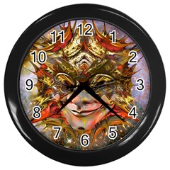 Star Clown Wall Clock (black) by icarusismartdesigns