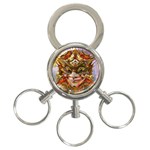 Star Clown 3-Ring Key Chain Front