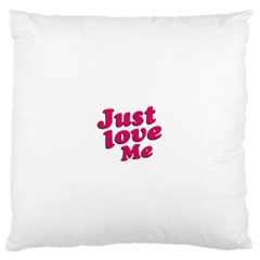 Just Love Me Text Typographic Quote Standard Flano Cushion Case (two Sides) by dflcprints