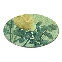 Yellow Rose Vintage Style  Magnet (oval) by dflcprints